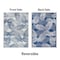 World Rug Gallery Palm Leaves Reversible Recycled Plastic 3' X 5' Navy Outdoor Rug 6065NAVY3X5 - alternate 5